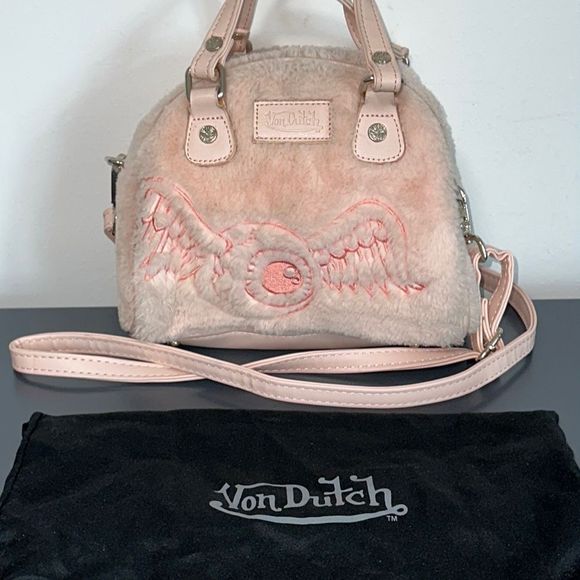 Von Dutch Handbags - Rare Von Dutch Baby Pink Small Bowling Bag, Comes with Dust Bag!